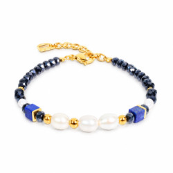 Bransoletka Coeur de Lion lapis lazuli perły 1135-30-0700