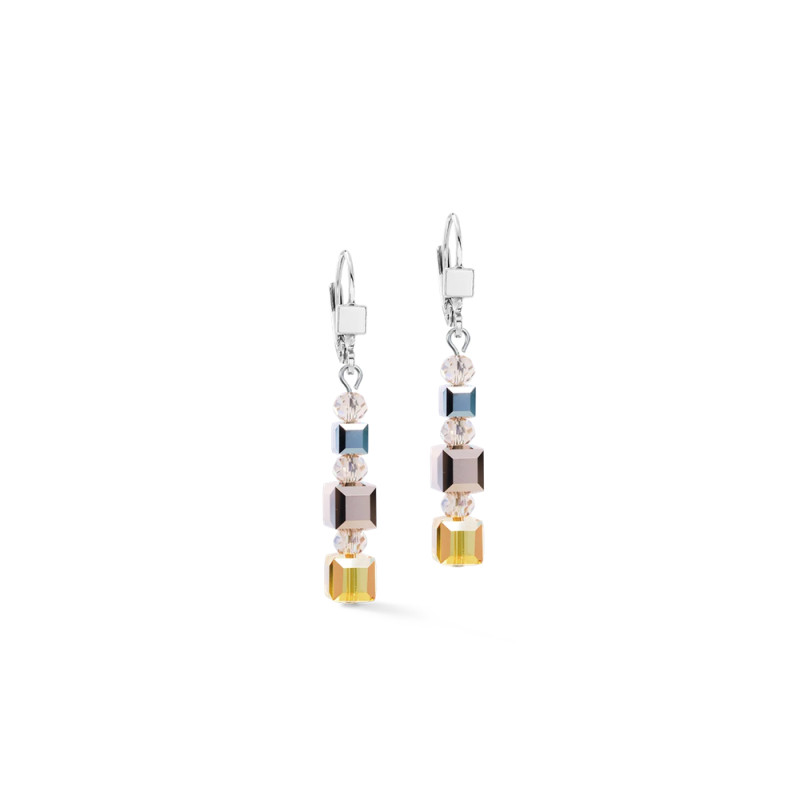 Kolczyki Coeur de Lion GeoCUBE tricolor 2101-20-1000