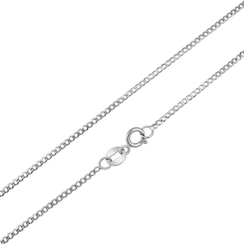 Łańcuszek z białego złota pancer 585, 1,2 mm - Jubiler Sezam