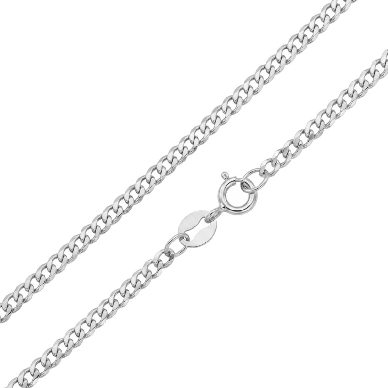 Łańcuszek z białego złota pancerka pr. 585 - JubilerSezam.pl-GDXE-045-b.złoto