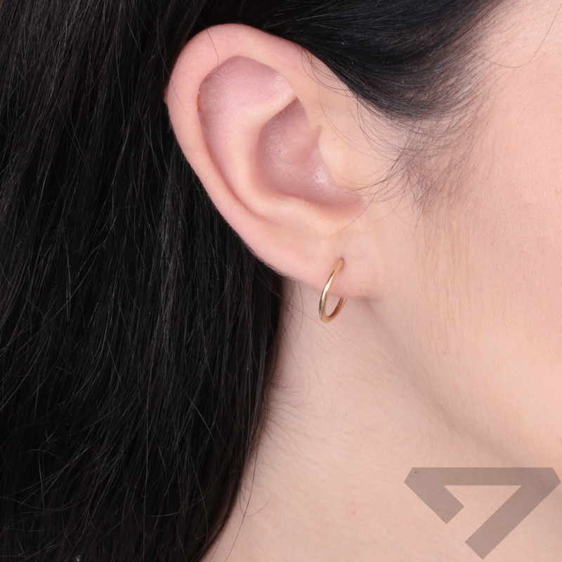 Kolczyki złote kółka 13mm próba 585