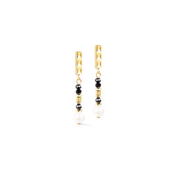 Kolczyki Coeur de Lion 1141-21-1300 Astoria Noir Pearl Gold