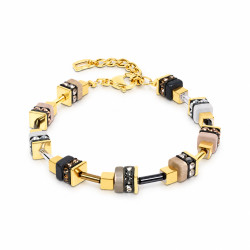 Bransoletka stalowa Coeur de Lion Multicolour 4413-30-1523 z hematytem i żywicą Polaris