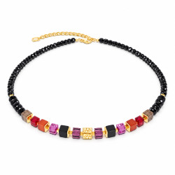 Naszyjnik COEUR DE LION Cube Mix Berry Gold 3034-10-0308-Jubiler Sezam