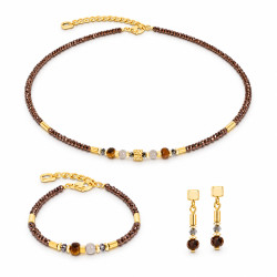 Naszyjnik COEUR DE LION Cube Balance Golden Hazel 3048-10-1116