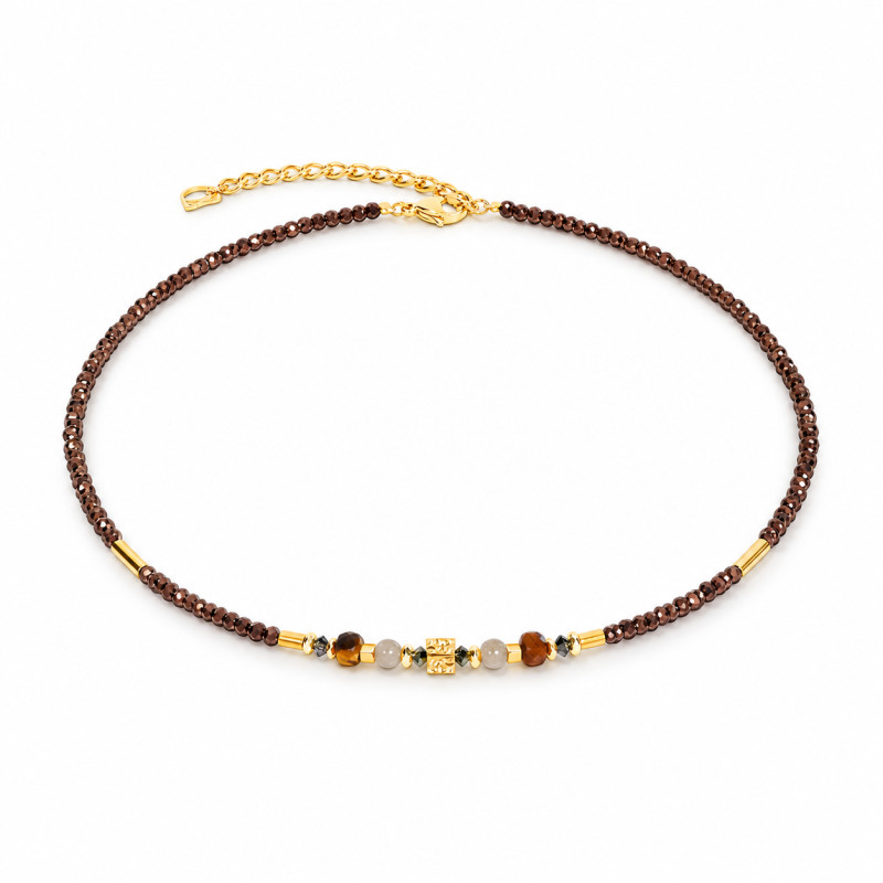 Naszyjnik COEUR DE LION Cube Balance Golden Hazel 3048-10-1116