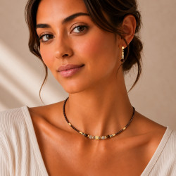 Kolczyki COEUR DE LION Cube Balance Golden Hazel 3048-21-1116
