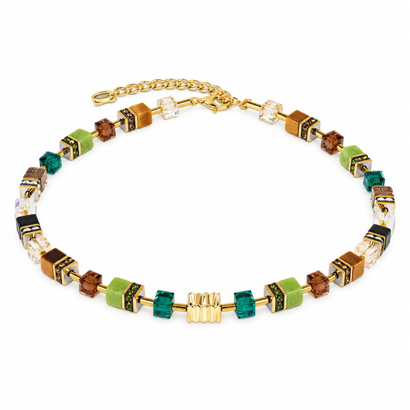 Naszyjnik COEUR DE LION GeoCUBE Forest Gold 3025-10-1109