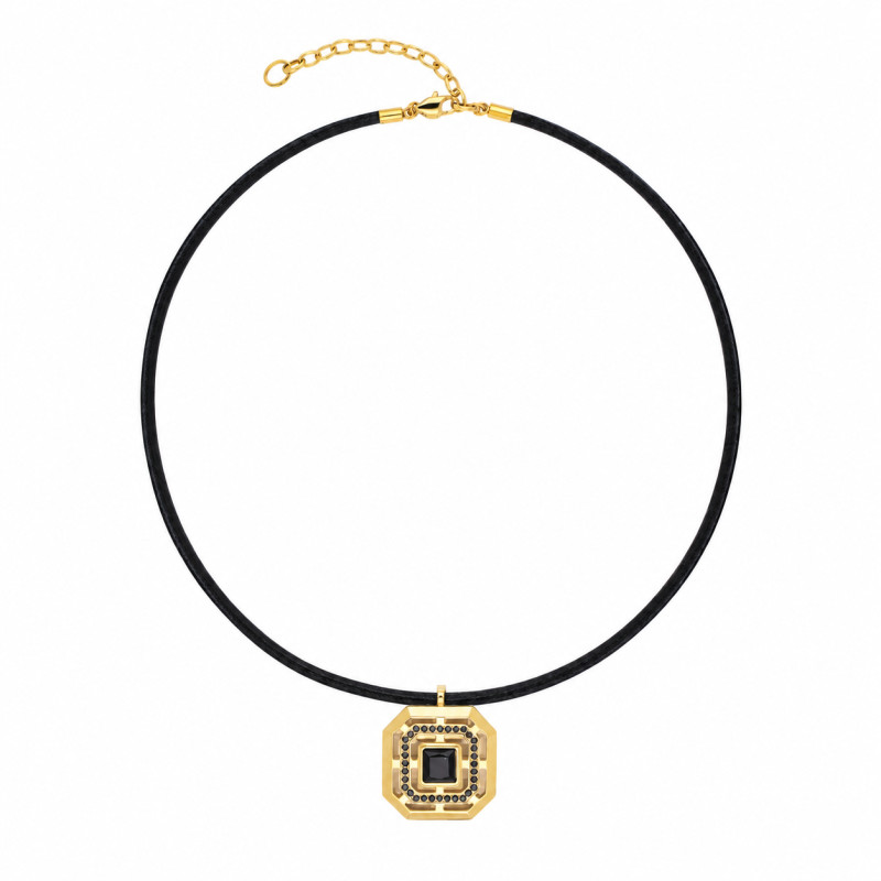 Naszyjnik COEUR DE LION Amulet Noir Gold 2065-10-1316