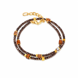 Bransoletka COEUR DE LION Flex Gold-Brown 4460-30-1116