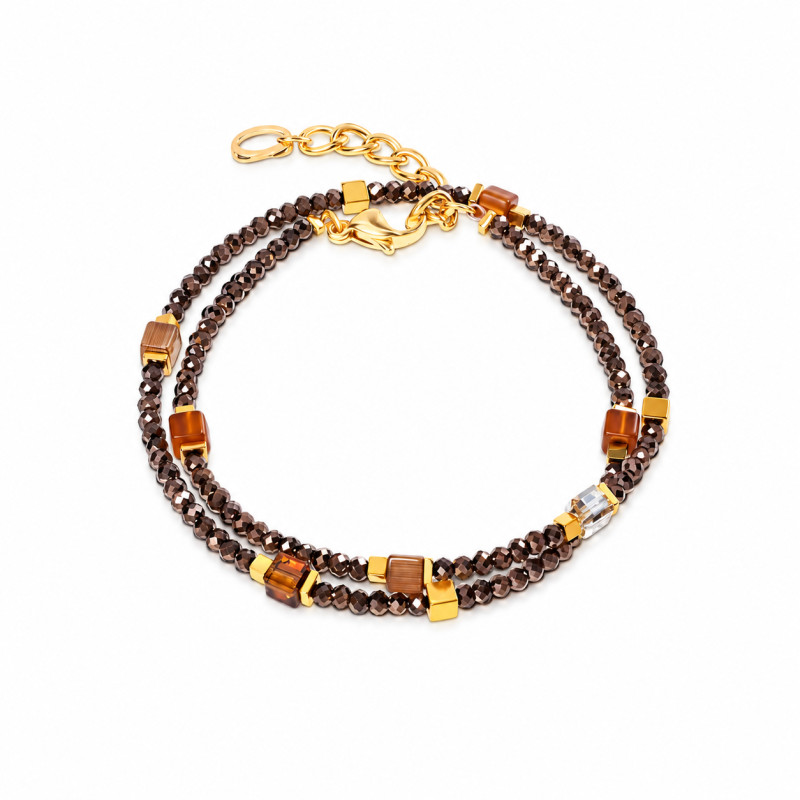 Bransoletka COEUR DE LION Flex Gold-Brown 4460-30-1116
