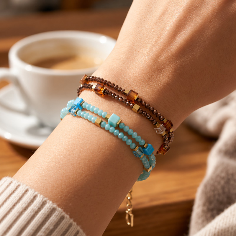 Bransoletka COEUR DE LION Flex Gold-Brown 4460-30-1116