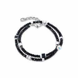 Bransoletka COEUR DE LION Silver-Black 4460-30-1317