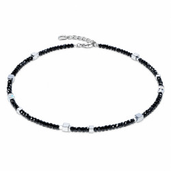 Bransoletka COEUR DE LION Silver-Black 4460-30-1317