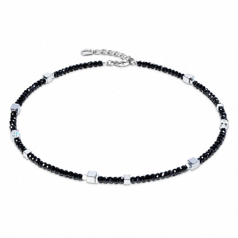 Bransoletka stalowa Coeur de Lion Black-Silver 4460-30-1317