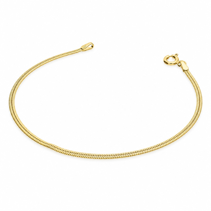 Bransoleta pozłacana snake płaski BC 1475-025 GOLD próba 925