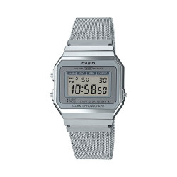 Zegarek Casio Vintage srebrny mesh A700WEM-7AEF