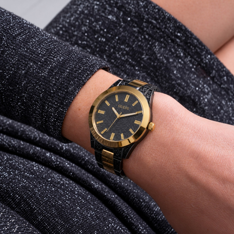 Zegarek Guess Gilded czarno-złoty GW0303L1 Jubiler Sezam