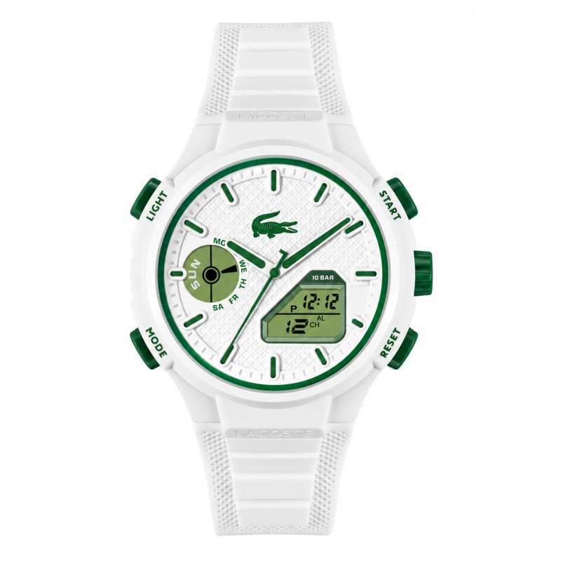 Zegarek męski Lacoste LC33 biało-zielony 2011364 | Jubiler Sezam