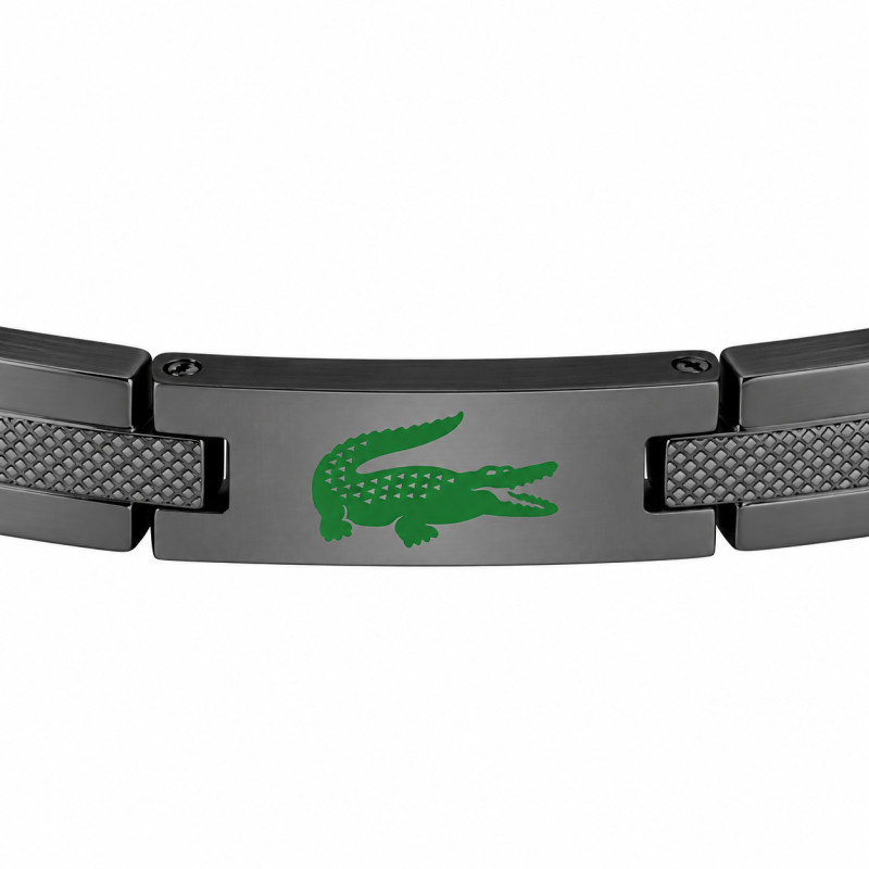 Bransoletka męska Lacoste Stencil czarna 2040627