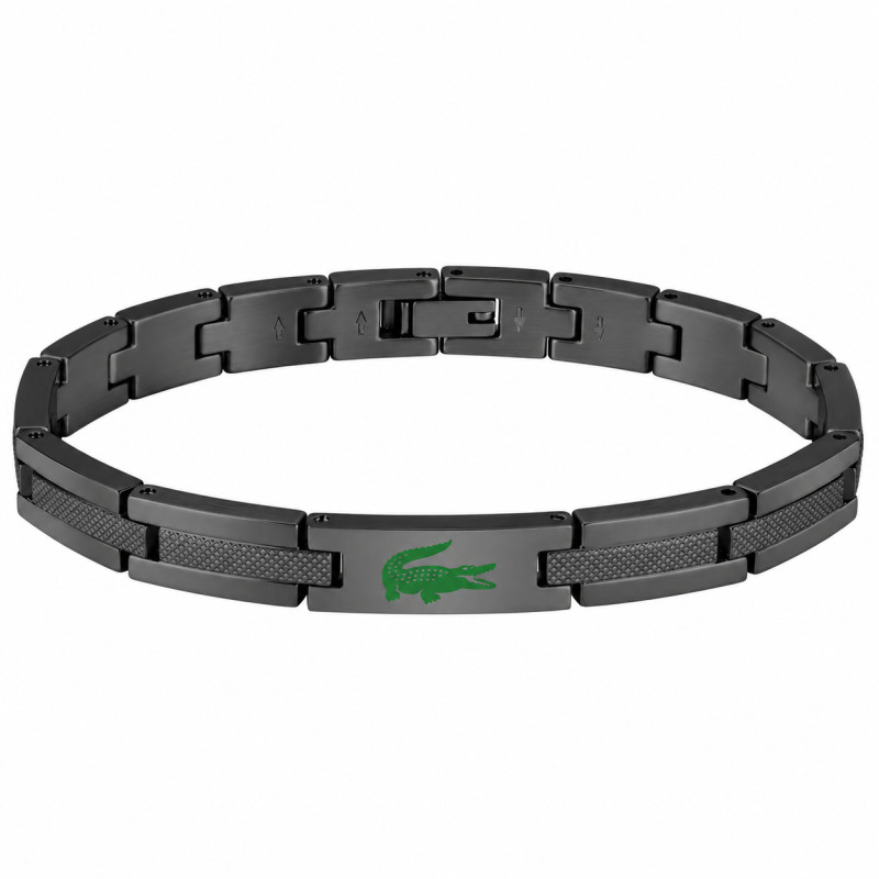 Bransoletka męska Lacoste Stencil czarna 2040627