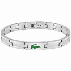 Bransoletka męska Lacoste Stencil srebrna stal 2040625