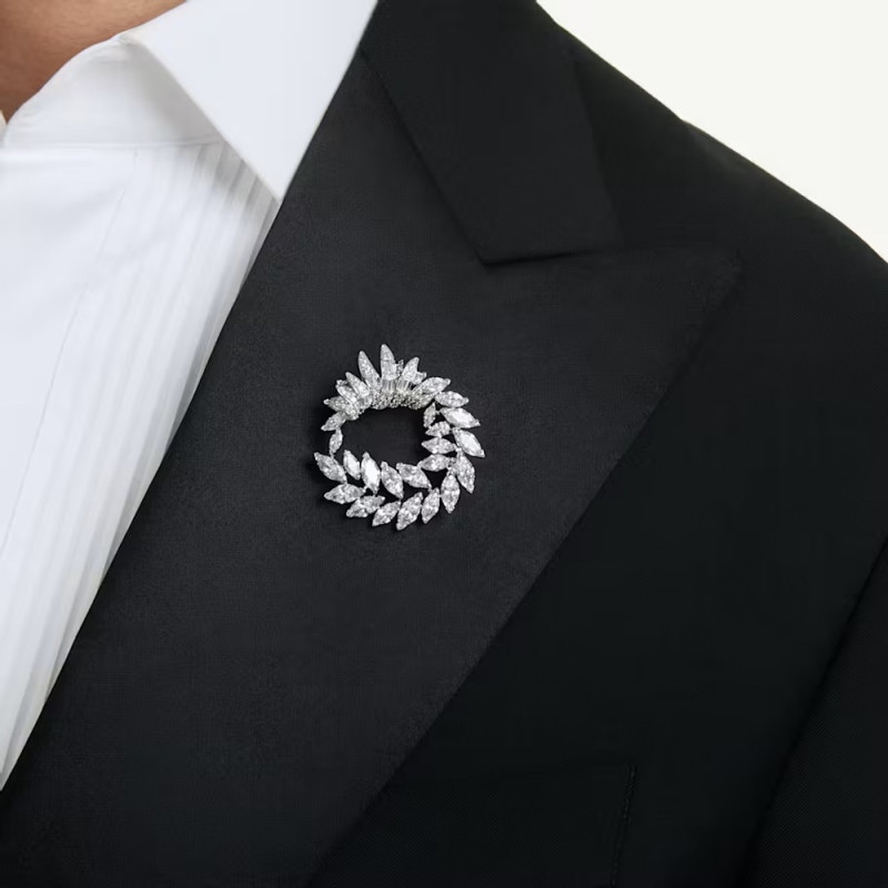 Broszka Swarovski kryształowa w kolorze - Jubiler Sezam