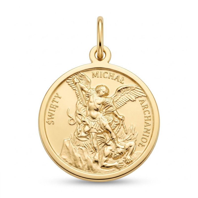Medalik złoty Święty Michał Archanioł 585 - Jubiler Sezam
