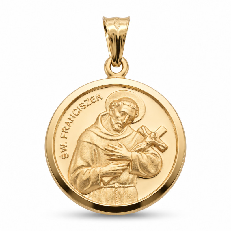 Medalik złoty Św. Franciszek 585 - Jubiler Sezam