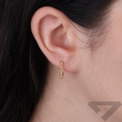 Kolczyki złote kółka bead 14mm próba 375 - Jubiler Sezam