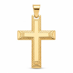 Krzyżyk złoty 585 z Chrystusem, zawieszka - Jubiler Sezam