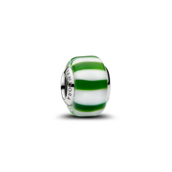 Charms Pandora zielono-białe Murano - Jubiler Sezam
