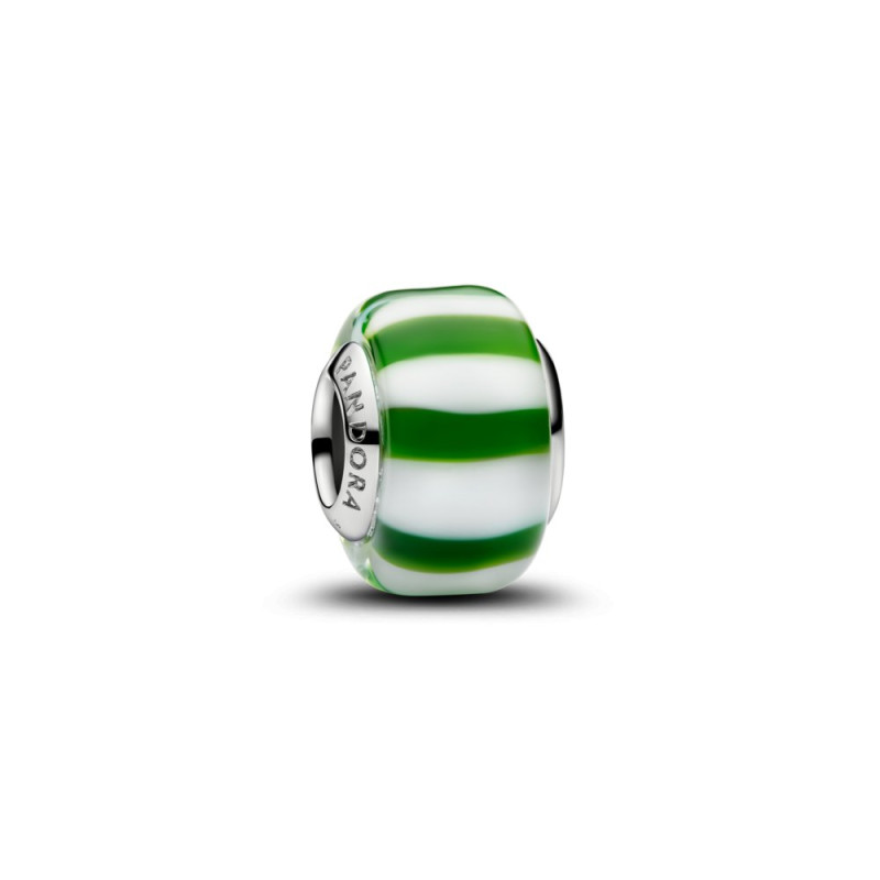 Charms Pandora zielono-białe Murano - Jubiler Sezam
