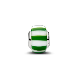 Charms Pandora zielono-białe Murano - Jubiler Sezam