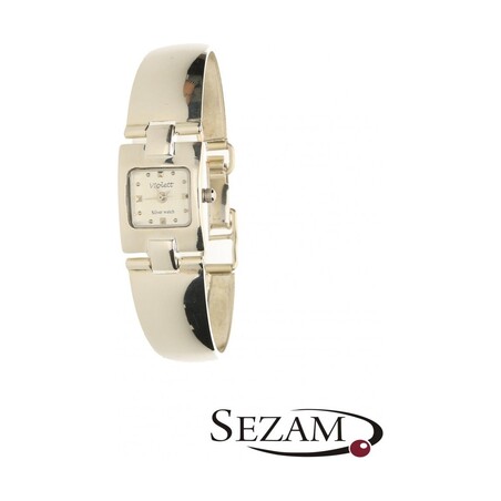 Zegarek damski srebrny na bransolecie nr KO 02-07 kwadrat Murano - 1