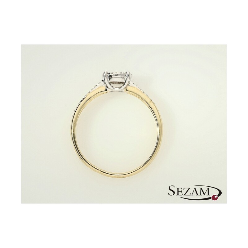 Zaręczynowy pierścionek z diamentami kolekcja Mirage nr AW 55159 YW złoto 14 karat Sezam - 4