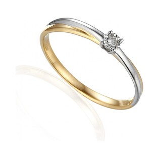 Pierścionek złoty zaręczynowy z diamentem SOLITER Magic AW 61111 YW próba 585