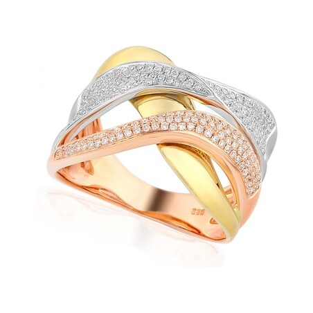 Pierścionek DUBAJ AW 49010 YWR próba 585 Sezam - 1