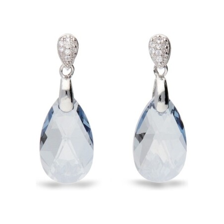 Kolczyki srebrne SPARK z kryształami Swarovskiego Dainty Drop CQ KW610616BLS próba 925