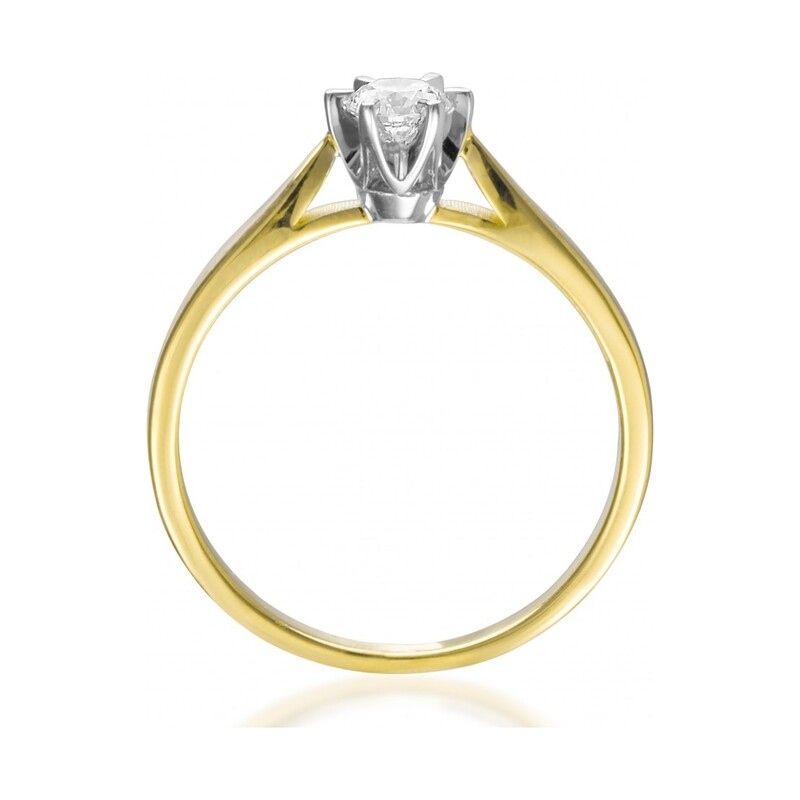 Pierścionek zaręczynowy z diamentem ROYAL  RS0156 próba 585 Sezam - 1