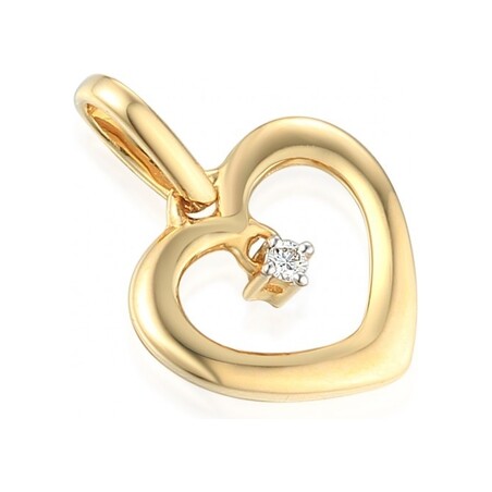 Serduszko ramka+środek z brylantem AW 69331 Y próba 585 Sezam - 1