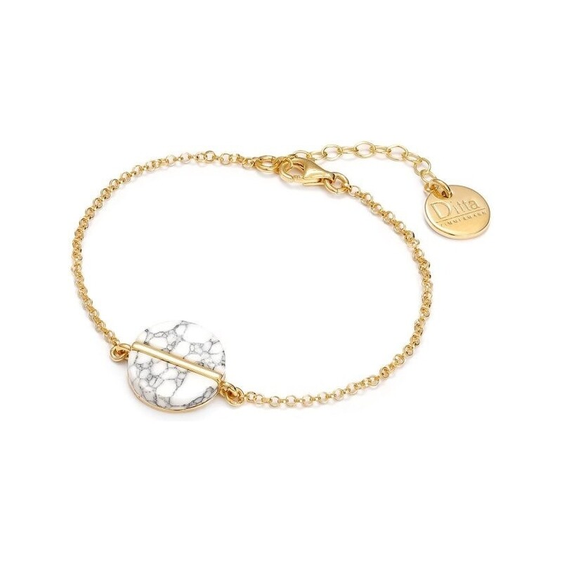 Bransoleta srebrna pozłacana z howlitem nr ZJ 4105-HOW-Z Ditta Zimmermann - 1