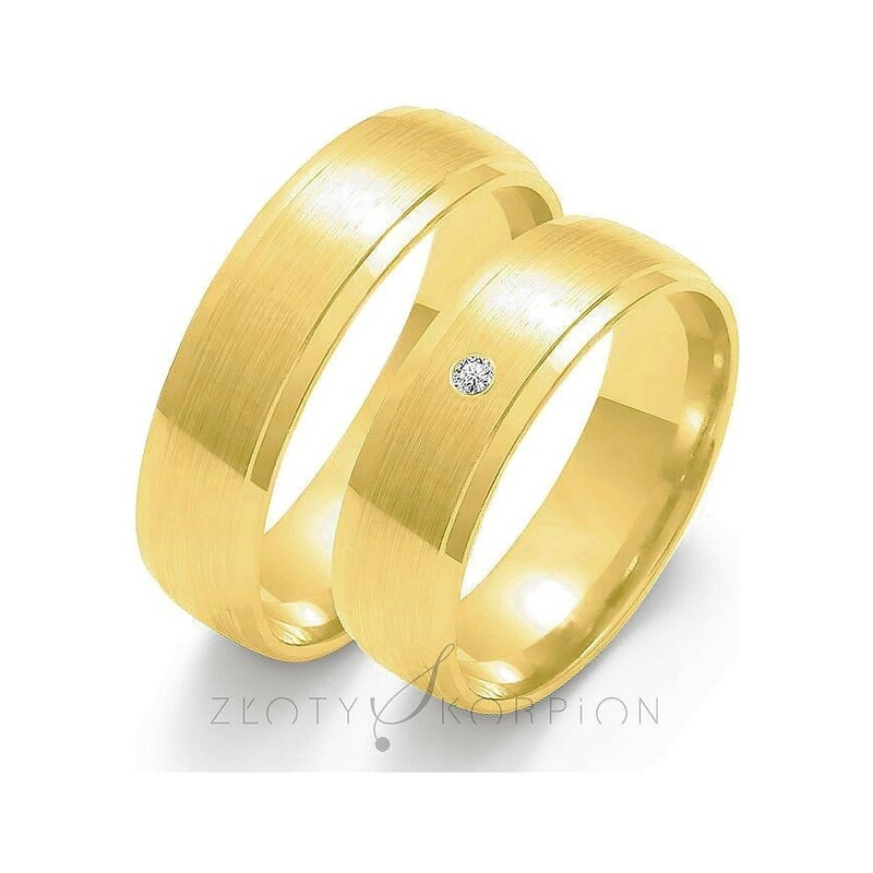 Złote obrączki ślubne nr ZO O-44 Sezam - 1