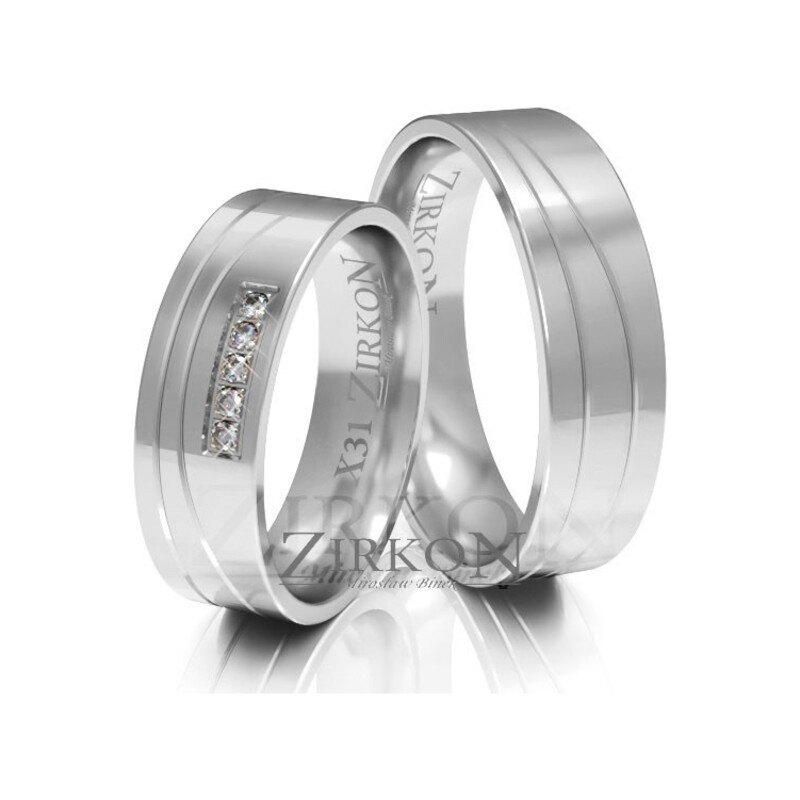 Obrączki ślubne z diamentami nr ZI X-031