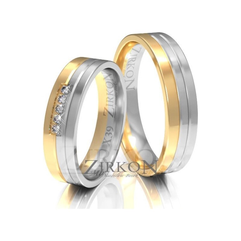 Obrączki ślubne z diamentami nr ZI X-039