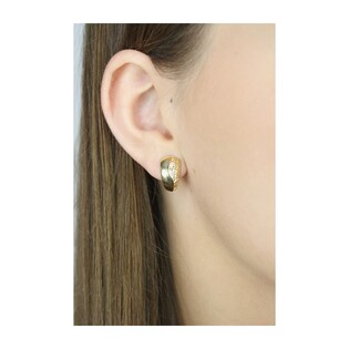 Kolczyki złote blaszki poszerzane nr AR XXDCNSE7746 Au 585