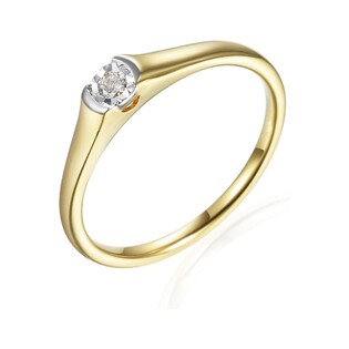 Pierścionek złoty zaręczynowy z diamentem Elegance Magic AW 73496 YW próba 585 Sezam - 1