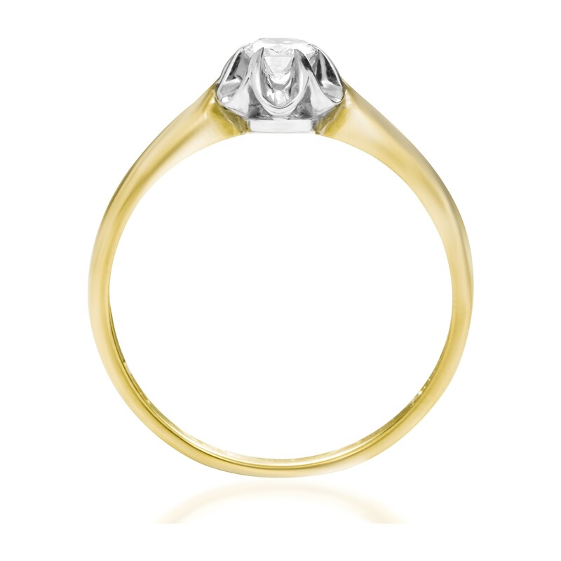 Pierścionek zaręczynowy z diamentem FLOWER RS0157 próba 585 Sezam - 2