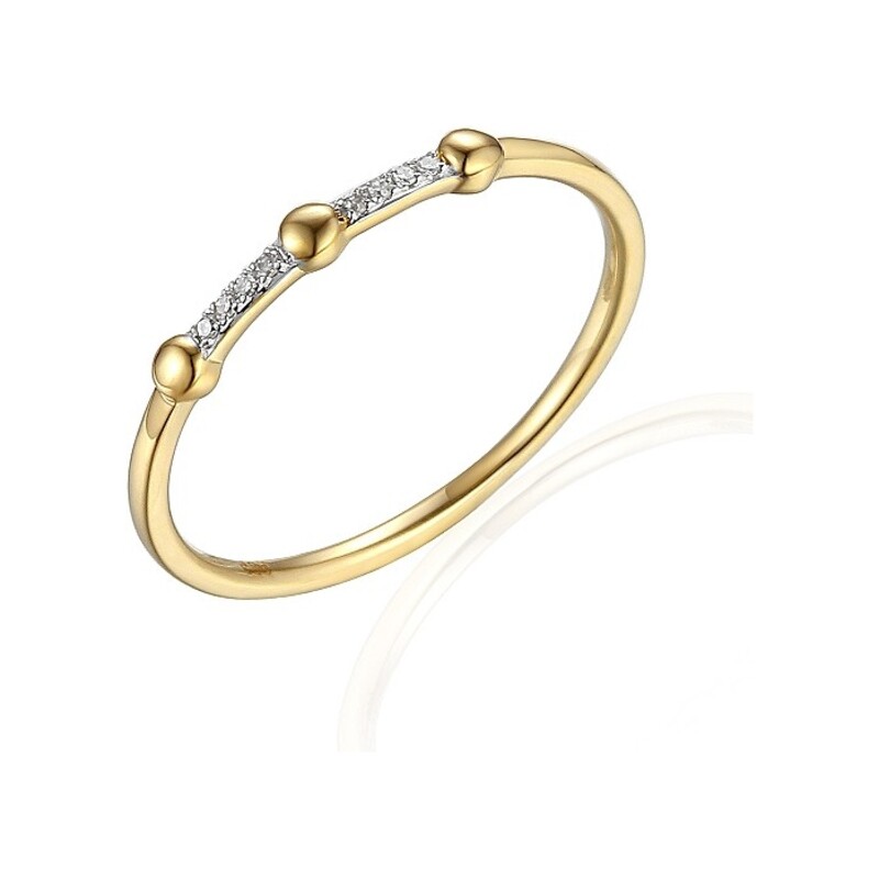 Pierścionek zaręczynowy z brylantami RINGS-0,02ct pasek AW 60112 Y próba 585 RINGS