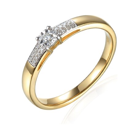 Pierścionek SOLITER Magic 4ł bis-0,09ct AW 73494 YW próba 585 Sezam - 1
